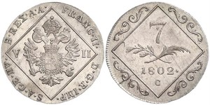 7 Kreuzer 神圣罗马帝国 (962 - 1806) Billon 弗朗茨二世 (神圣罗马帝国) (1768 - 1835)