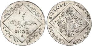 7 Kreuzer 神圣罗马帝国 (962 - 1806) Billon 弗朗茨二世 (神圣罗马帝国) (1768 - 1835)