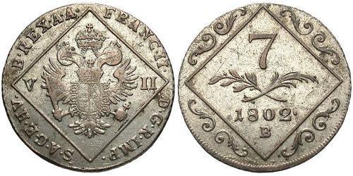 7 Kreuzer 神圣罗马帝国 (962 - 1806) Billon 弗朗茨二世 (神圣罗马帝国) (1768 - 1835)