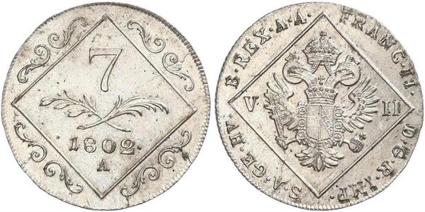 7 Kreuzer 神圣罗马帝国 (962 - 1806) Billon 弗朗茨二世 (神圣罗马帝国) (1768 - 1835)