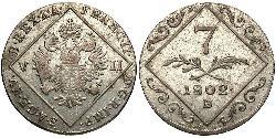 7 Kreuzer Saint-Empire romain germanique (962-1806) Billon Argent Francis II, Holy Roman Emperor (1768 - 1835)