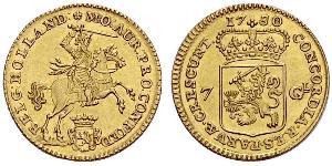 7 Гульден Республика Соединённых провинций (1581 - 1795) Золото 
