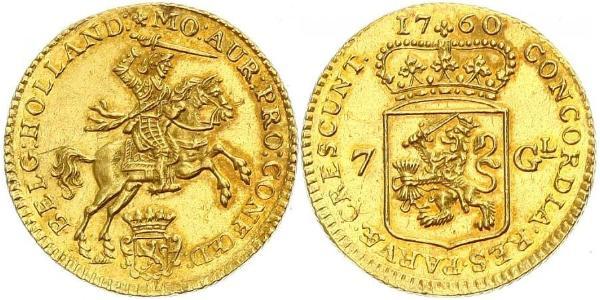 7 Гульден Республика Соединённых провинций (1581 - 1795) Золото 