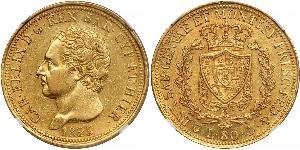 80 Lira Italian city-states Gold Karl Felix (Sardinien-Piemont)