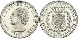 80 Lira Italien Platin 