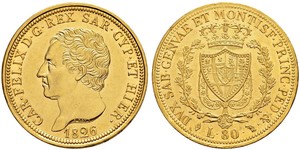 80 Lira Italian city-states 金 卡洛·費利切