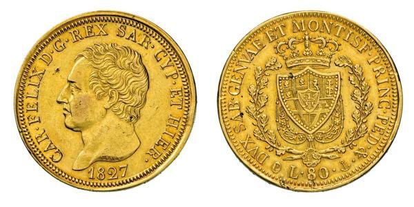 80 Lira Italian city-states 金 卡洛·費利切