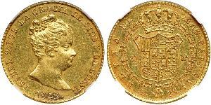 80 Real Spanien Or Isabella II of Spain (1830- 1904)