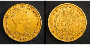 80 Real Spanien Or Isabella II of Spain (1830- 1904)