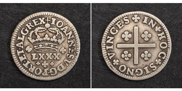 80 Reis Kingdom of Portugal (1139-1910) Silber 