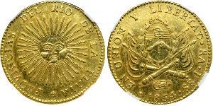 8 Escudo Argentinien (1861 - ) Gold 