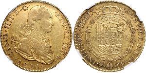 8 Escudo Bolivia Gold Charles IV of Spain (1748-1819)