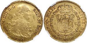 8 Escudo Bolivia Gold Charles IV of Spain (1748-1819)