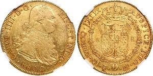 8 Escudo Bolivia Gold Charles IV of Spain (1748-1819)