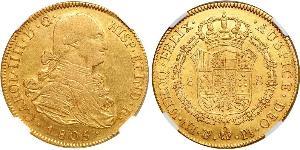 8 Escudo Bolivien Gold Karl IV (1748-1819)