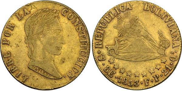 8 Escudo Bolivien (1825 - ) Gold 