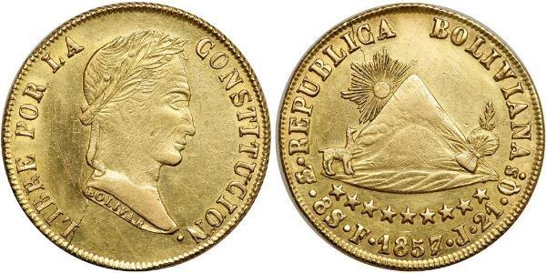 8 Escudo Bolivien (1825 - ) Gold 