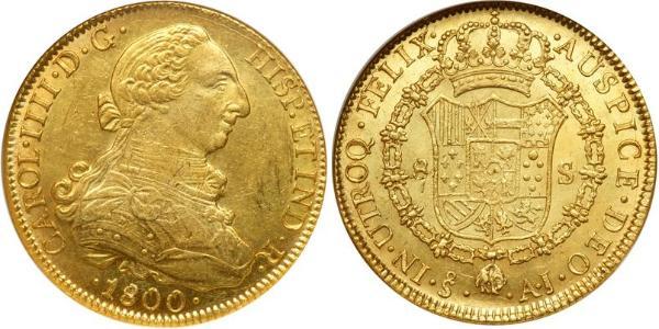8 Escudo Chile Gold Karl IV (1748-1819)