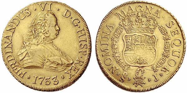 8 Escudo Chile Gold Ferdinand VI of Spain (1713-1759)