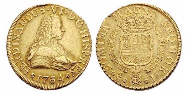 8 Escudo Chile Gold Ferdinand VI. von Spanien (1713-1759)