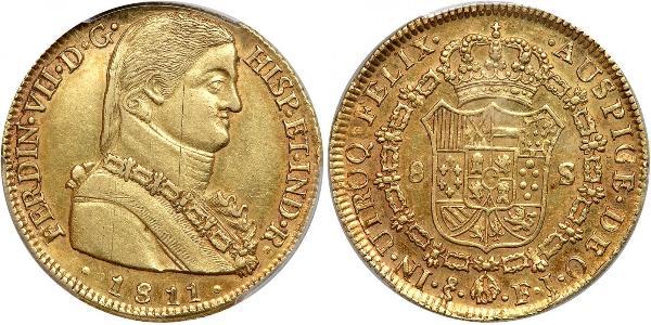 8 Escudo Chile Gold Ferdinand VII. von Spanien (1784-1833)