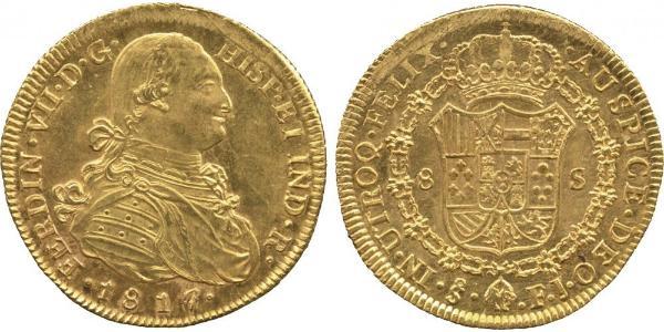 8 Escudo Chile Gold Ferdinand VII. von Spanien (1784-1833)