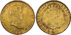 8 Escudo First Mexican Empire (1821 - 1823) Gold Ferdinand VII of Spain (1784-1833)