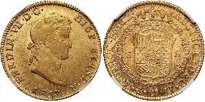 8 Escudo First Mexican Empire (1821 - 1823) Gold Ferdinand VII of Spain (1784-1833)