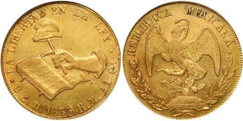 8 Escudo First Mexican Republic (1824–1835) Gold 