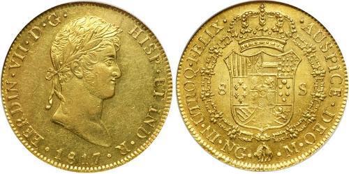 8 Escudo Guatemala Gold Ferdinand VII of Spain (1784-1833)