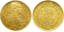 8 Escudo Peru Gold Charles IV of Spain (1748-1819)