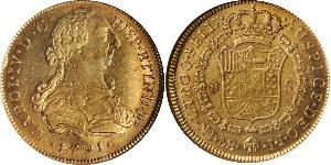 8 Escudo Peru Gold Charles IV of Spain (1748-1819)