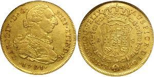 8 Escudo Peru Gold Charles IV of Spain (1748-1819)