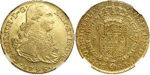 8 Escudo Peru Gold Karl IV (1748-1819)