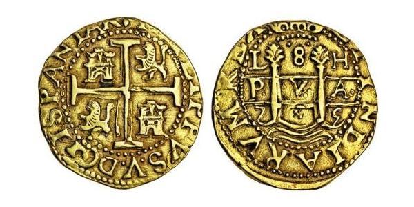 8 Escudo Peru Gold Philip V of Spain(1683-1746)