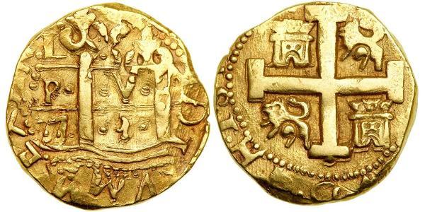 8 Escudo Peru Gold Philip V of Spain(1683-1746)