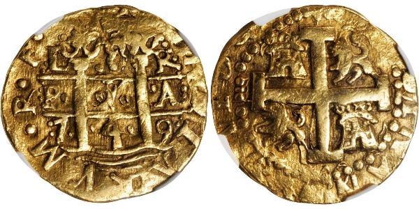 8 Escudo Peru Gold Philip V of Spain(1683-1746)