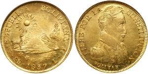 8 Escudo Plurinational State of Bolivia (1825 - ) Gold Simon Bolivar (1783 - 1830)