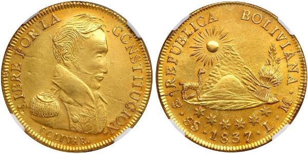 8 Escudo Plurinational State of Bolivia (1825 - ) Gold Simon Bolivar (1783 - 1830)