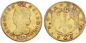 8 Escudo Republik Neugranada (1831–1858) Gold 