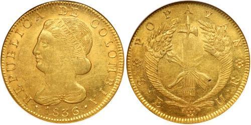 8 Escudo Republik Neugranada (1831–1858) Gold 