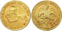 8 Escudo Second Federal Republic of Mexico (1846 - 1863) Gold 