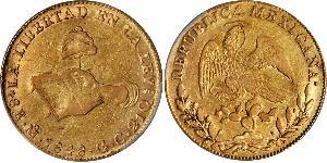 8 Escudo Second Federal Republic of Mexico (1846 - 1863) Gold 