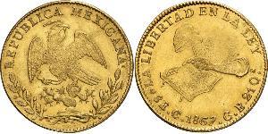 8 Escudo Second Federal Republic of Mexico (1846 - 1863) Gold 