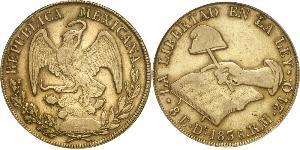 8 Escudo Second Federal Republic of Mexico (1846 - 1863) Gold 