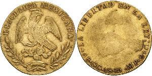 8 Escudo Second Federal Republic of Mexico (1846 - 1863) Gold 