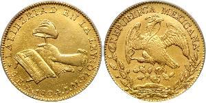 8 Escudo Second Federal Republic of Mexico (1846 - 1863) Gold 