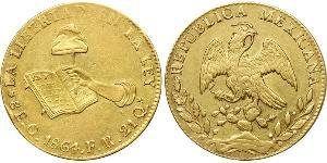 8 Escudo Second Federal Republic of Mexico (1846 - 1863) Gold 