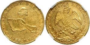 8 Escudo Second Federal Republic of Mexico (1846 - 1863) Gold 