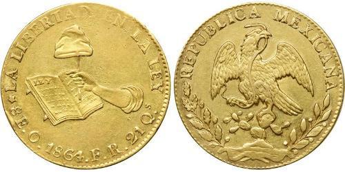 8 Escudo Second Federal Republic of Mexico (1846 - 1863) Gold 